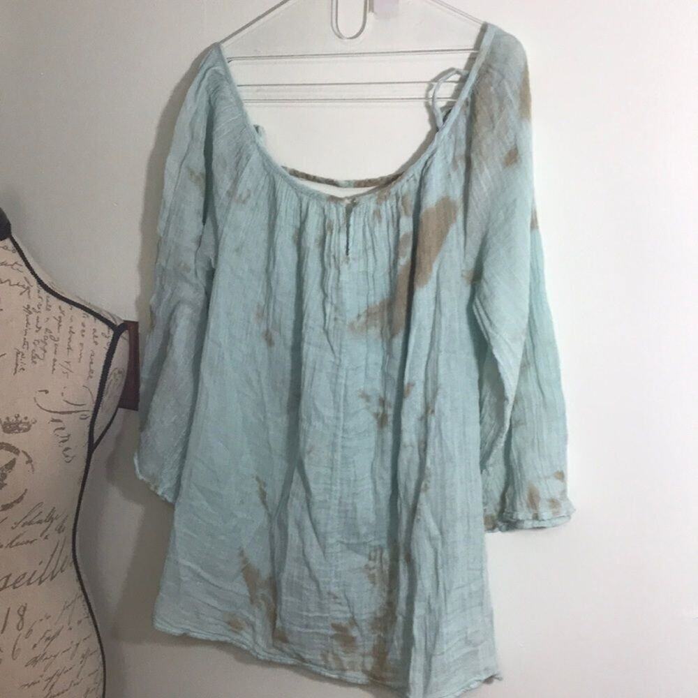 OLIVACEOUS 100% COTTON BLOUSE Size M